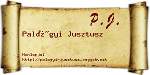 Palágyi Jusztusz névjegykártya
